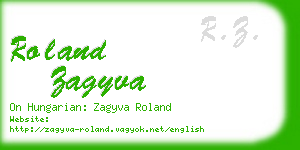 roland zagyva business card